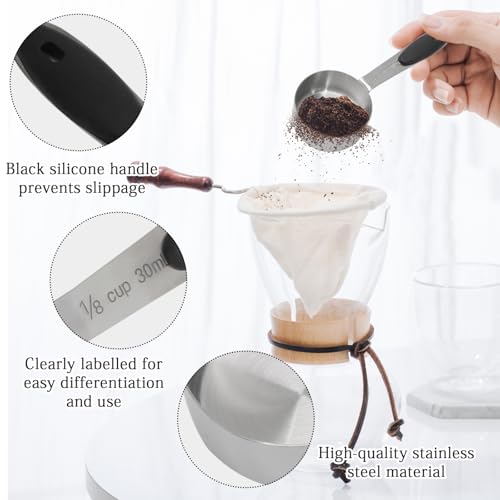 1/8 Cup Measuring Cup, 2 Pcs, Stainless Steel - view 2