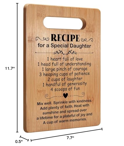 Daughter Birthday Gifts from Mom Dad Parents, Popular Daughter Cutting Board Gift for Valentines Day Mothers Day, Wedding - view 7