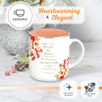 Floral Ceramic Coffee Mug with Gold Rim, 14 oz. - view 4