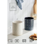 Kitchen Utensil Holder, 6x7 inch Large Ceramic Utensil Holder with Embossed Pattern, Cooking Utensil Crocks for Kitchen Countertop, Home Decor, Blue - view 4