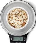 Digital Kitchen Scale with LCD Display, Tare Function, Multiple Units, Weighs up to 11 Pounds, Batteries Included, Black and Stainless Steel