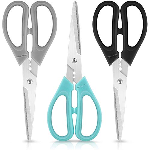 3-Color Stainless Steel Dishwasher Safe Kitchen Shears Food Scissors