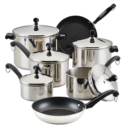 Classic Series Stainless Steel Pots and Pans Set, 15-Piece