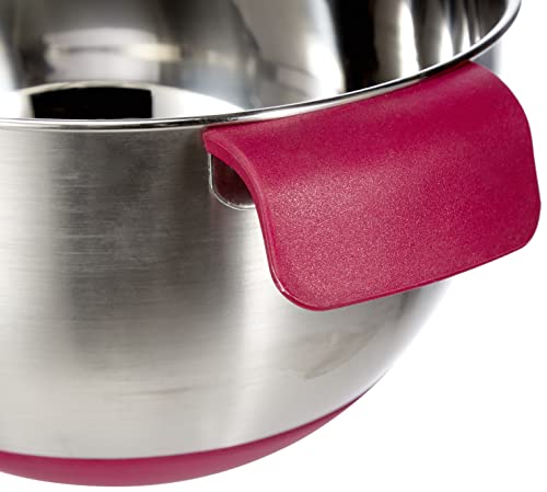 Metaltex 23514610080 Mixing Bowl 2.8 L Non-Slip Stainless Steel Silver and Pink 20 x 20 x 11.5 cm - view 3