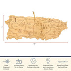 Destination Puerto Rico Cutting Board with Engraved Map Art - view 4