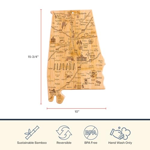 Destination Alabama State Shaped Cutting Board - view 3