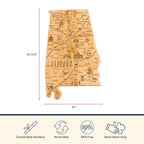 Destination Alabama State Shaped Cutting Board - view 3
