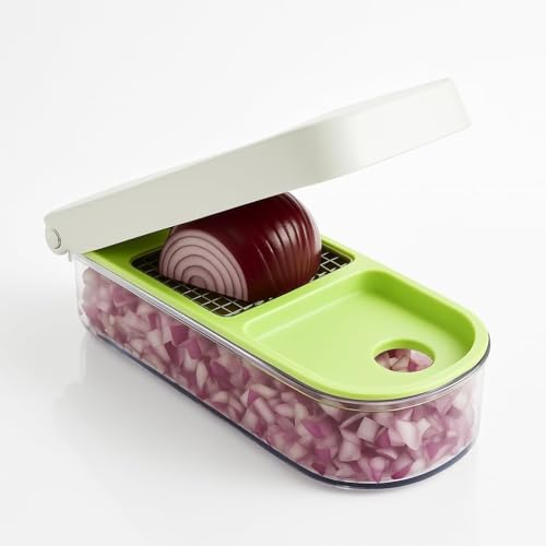 Vegetable Chopper – Original As Seen On TV Food Dicer with 2 Stainless Steel Blades, Large 2-Cup Container, Cleaning Tool, Dishwasher Safe Onion & Vegetable and Fruit Cutter - view 2