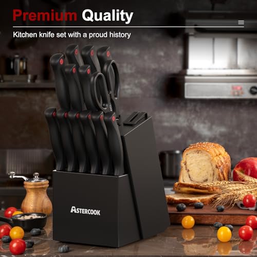 Knife Set for Kitchen with Block and Sharpener 15pcs German - view 5