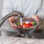 Stainless Steel Colander, Small 1 Quart Pasta Strainer With Handles - view 5