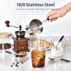 Measuring Cups Spoons Set, 18/8 Stainless Steel, 10Pc/Midnight Blue - view 3