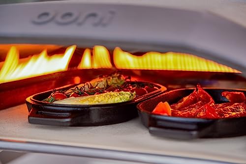 Cast Iron Grizzler Pan - Grill Frying Pan, 12" x 6" Griddle Plate with Removable Handle and Stainless Steel Trivet, Pre-Seasoned Non-Stick Oven Safe Cookware, Pizza Oven and BBQ Accessories - view 4