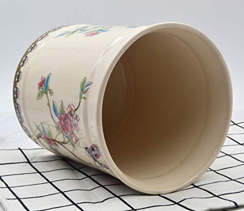 Utensil Crocks Extra Large Kitchen Utensil Holder for Countertop Ceramic Cooking Utensils Butterfly Ice Crack - view 3