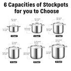 8 Quart Stainless Steel Stock Pot - Induction Compatible - view 3