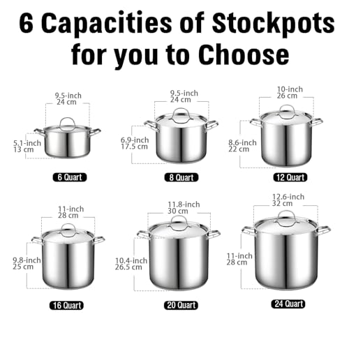 8 Quart Stainless Steel Stock Pot - Induction Compatible - view 3