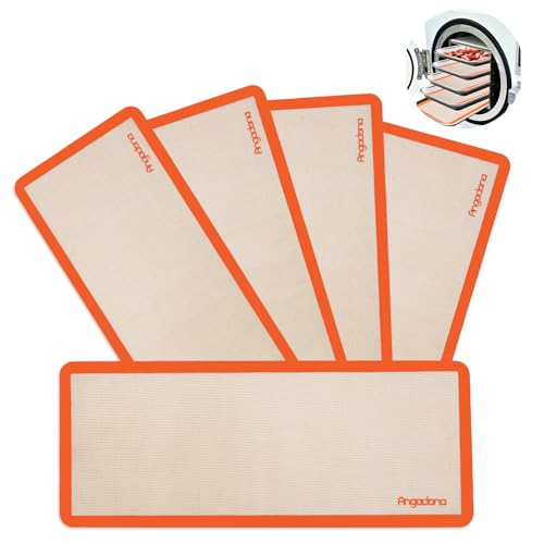5 pcs Silicone Baking Mats For Harvest Right Freeze Dryer Medium Size Trays (Orange, M - Medium)