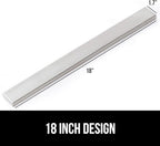 GORILLA GRIP Stainless Steel Magnetic Knife Holder for Wall, 18 Inch, Multi-Purpose Magnet Bar for Knives, Tools, Art Supplies, Heavy Duty Strip Holds Up to 6 lbs, Kitchen Organizer, Drilling Required