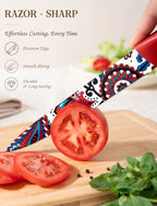 Paisley Pattern Knife Set with Cover - view 2