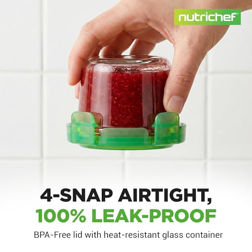 24-Piece (12 Glass Food Storage Containers and 12 Lids), 4.48oz Mini Stackable Meal Prep Round Containers - Microwave, Freezer, & Dishwasher Safe For Food, Snacks, Fruits, Nuts & More - view 3