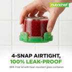 24-Piece (12 Glass Food Storage Containers and 12 Lids), 4.48oz Mini Stackable Meal Prep Round Containers - Microwave, Freezer, & Dishwasher Safe For Food, Snacks, Fruits, Nuts & More - view 3