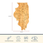 Destination Illinois State Shaped Cutting Board - view 4