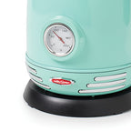 RWK150AQ Retro Stainless Steel Electric Water Kettle, Holds 1.7 Liters, Boil-Dry Protection, 360-Degree Rotating Base, Water Level Indicator Window, Perfect For Tea, Hot Chocolate, Coffee - view 3