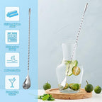 2 Pcs 12 Inch Bar Mixing Spoon Cocktail Spoon Stainless Steel Bar Long Spoon With Spiral Pattern - view 5