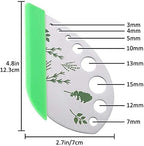 Herb Stripper 9 Holes, 2 Pcs Herbs Destemmer, Stainless Steel Kitchen Gadgets, Vegetable Leaf Stripping Tool, Stem Remover, Looseleaf Trimmer, Greens Separator, Rose Thorn Scraper, Herbalist Supplies
