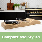 Bamboo In-Drawer Knife Block – 11 Slot, Holds 10-12 Knives - view 6
