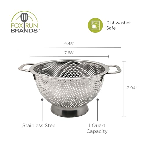 Stainless Steel Colander, Small 1 Quart Pasta Strainer With Handles - view 6