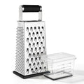 Cheese Grater with Container Stainless Steel Black