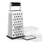 Cheese Grater with Container Stainless Steel Black