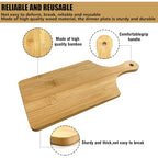 24 Pack Wooden Cheese Cutting Boards,Mini Charcuterie Board Set for Laser Engraving Blanks,Small Charcuterie Boards with Handle,Bulk Wood Cutting Board - view 3