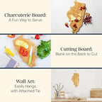Destination Illinois State Shaped Cutting Board - view 2