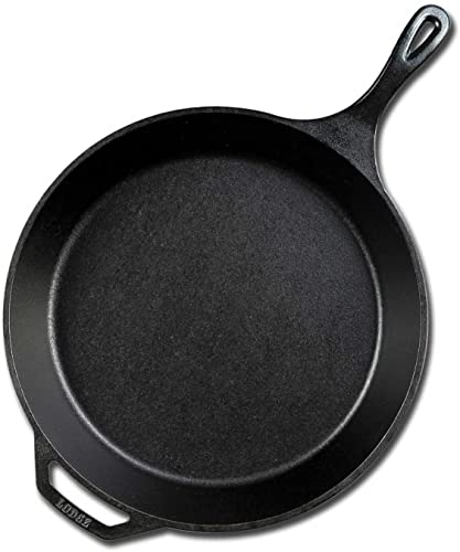 15 Inch Cast Iron Pre-Seasoned Skillet with Tempered Glass Lid - view 3