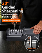 3-Stage Electric Knife Sharpener for Dull Straight-Edge Kitchen Knives - view 3