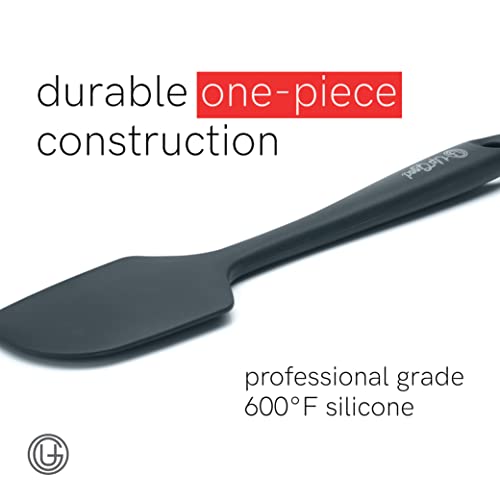 Silicone Spatula Set 600°F - High Heat Resistant Nonstick, Small and Large Kitchen Spatulas - Flexible BPA Free Professional Grade Cookware - Utensils for Cooking, Baking, Mixing(4 Pcs, Grey) - view 3