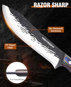 3PCS Hand Forged Butcher Knife Set - Gold-Stamped Gift Box - view 6