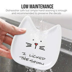 Blobby Cat, Cat Spoon Rest"I Licked the Spoon", 5", White - view 6