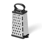 Stainless Steel 4-Sided Box Grater with Removable Base Cover and Measuring Cup - Corner Cut-Outs to Measure Output - view 6