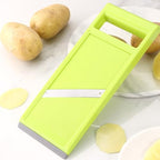 Plastic Vegetable Chip Maker with Stainless Steel Blades,Durable Yellow Vegetable Chopper,Easy to Clean,Multipurpose Potato Chip Slicer for Kitchen Cooking - view 7