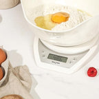 Digital Electronic Kitchen Scales - 2 Litre Dual Pour Mixing Bowl, Perfect for Cooking, Baking, Food/Liquid Weighing, Easy Read Display, Metric/Imperial, 15 Year - White with White Bowl - view 6