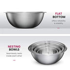 Stainless Steel Mixing Bowls Set, 6-Piece Metal Bowls - view 4