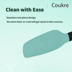Silicone Spatula Set of 5,High Temperature Resistant, Food Grade Silicone, Dishwasher Safe, for Baking, Cooking (Aqua Green) - view 4