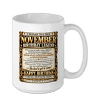 November Birthday King Born November Front Page Newspaper Ceramic Mug, White, 15oz - view 2