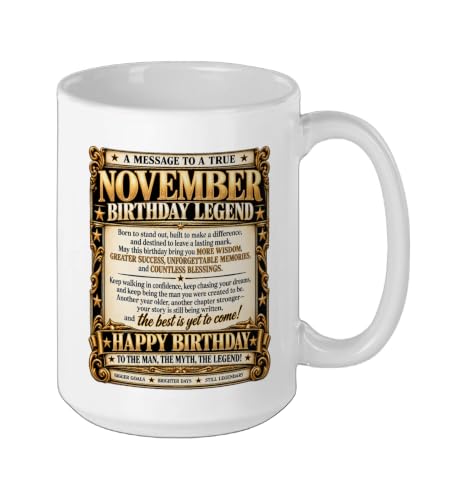 November Birthday King Born November Front Page Newspaper Ceramic Mug, White, 15oz - view 2