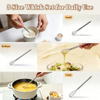 Whisks for Cooking, 3 Pack Mini Whisk for Whisking, 7"+9"+11" Tiny Stainless Steel Wire Whisk Set for Baking, Blending Eggs & Sauces, Heavy Duty Rust Proof - view 4