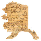 Destination Alaska State Shaped Cutting Board