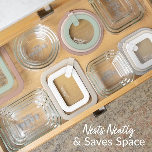 Signature Glass Food Storage Containers with Lids, 4 Piece Set - view 5