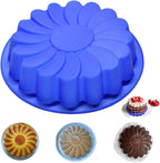 Jiareally Silicone Large Flower Cake Mould for Chocolate Jello Candy Silicone Baking Molds for Cakes,9 inch Non-Stick Fluted Tube Cake Pans